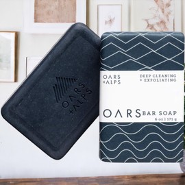 Oars + Alps 2x Oars + Alps Bar Soap Cleaning Exfoliating Peppermint Charcoal Shea Butter 6oz