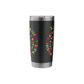 Colorful Pi Swirl - Pi Day & Math Lover Gift Stainless Steel Insulated Tumbler