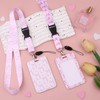 Haiabei 2PCS Pink Bow ID Badge Holders with Retractable Reel
