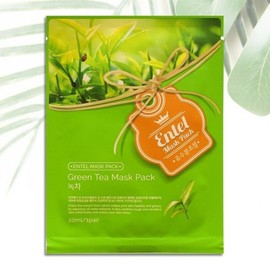 Green Tea Men's Face Mask, Pore Mask, Sleeping Mask, 1-Day Mask, Sheet Face Mask, Moisturizing Mask, Skin Soothing Sheet Mask, Entel Pack x 10 Packs / 녹차 남자 팩 모공팩 수면팩 1일1팩 시트 얼굴팩 수분팩 피부진정 시트팩 엔텔 팩x10팩