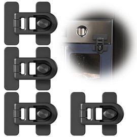 4 Pack Cabinet Lock, Child Safety Locks for Fridge, Drawers and Cabinets, No Tools Needed Installation, Durable Black Childproof Locks for Baby Proofing