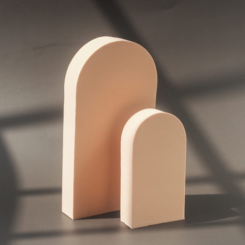 STKMELON 9pcs Beige Foam Cube Photo Booth Props for Food,