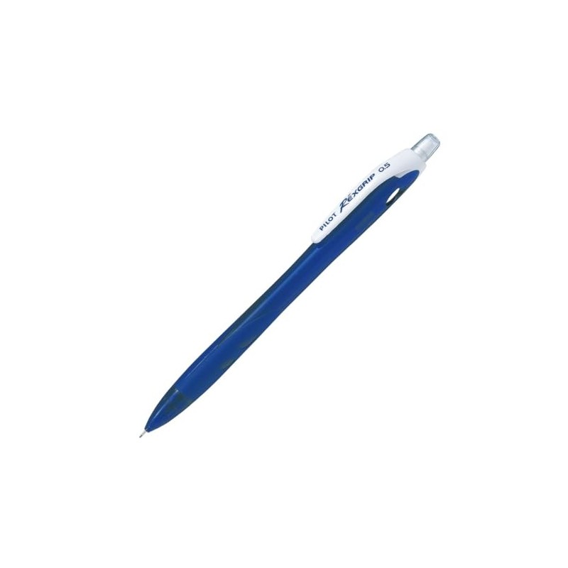 Pilot HRG100R10L Mechanical Pencil, Rex Grip, 0.5, Blue, 10 Count