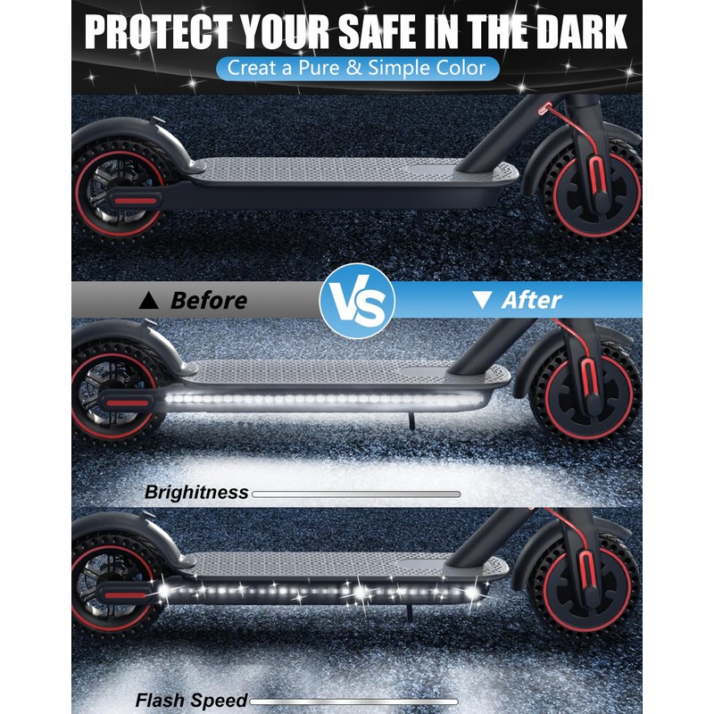 Keiurot Led Lights for Scooter Night Riding Electric Scooter LED