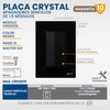 Placa Armada Cristal con 2 Apagadores Sencillos de 1.5 Módulos