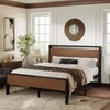 Allewie Full Size Platform Bed Frame with Wooden Headboard and