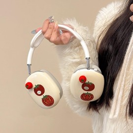 QYFZXLV Headphones Cover for AirPods Max(2024/2020)(USB-C/Lightning),Kawaii Pattern Shockproof Protective Case,Anti-Drop Headset Shell for Girly Women