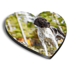 1x Heart MDF Magnet 6cm - English Pointer Dog Puppy Dogs - Fridge Locker Office Whiteboard Toolbox #52828