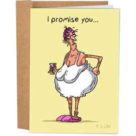 Sleazy Greetings Funny Birthday Card for Women - Birthday Card for Her Best Friend - Hilarious Birthday Card for Sister, Wife, or Mom - 5 x 7 Inch 'It Doesn't Get Any Better From Here' Birthday Card