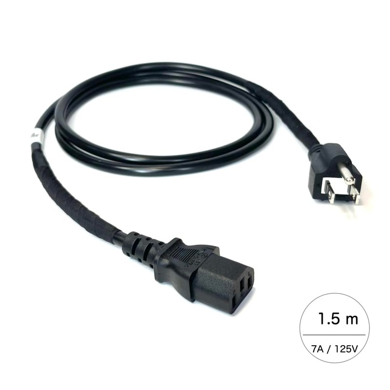 D-Tune Standard Power Cable for Musical Instruments, 1.5m, 125V, 7A