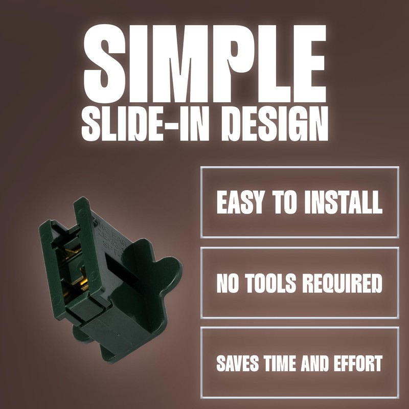 Holiday Lighting Outlet Female Green Slip Plug, Zip Plug, Vampire