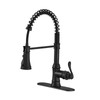 BWE Kitchen Sink Faucet with Deck Plate Single Handle Lever