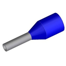 Toyo Giken TA2.5-10BU-100P Ferrule with Insulated Sleeve Rod Crimp Terminal 0.1 inch (2.5 mm) 2 Conductive Part 0.4 inch (10 mm) Blue 100 Pieces per Bag