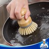 MR.SIGA Bamboo Palm Brush, Scrub Brush for Dish Pots Pans