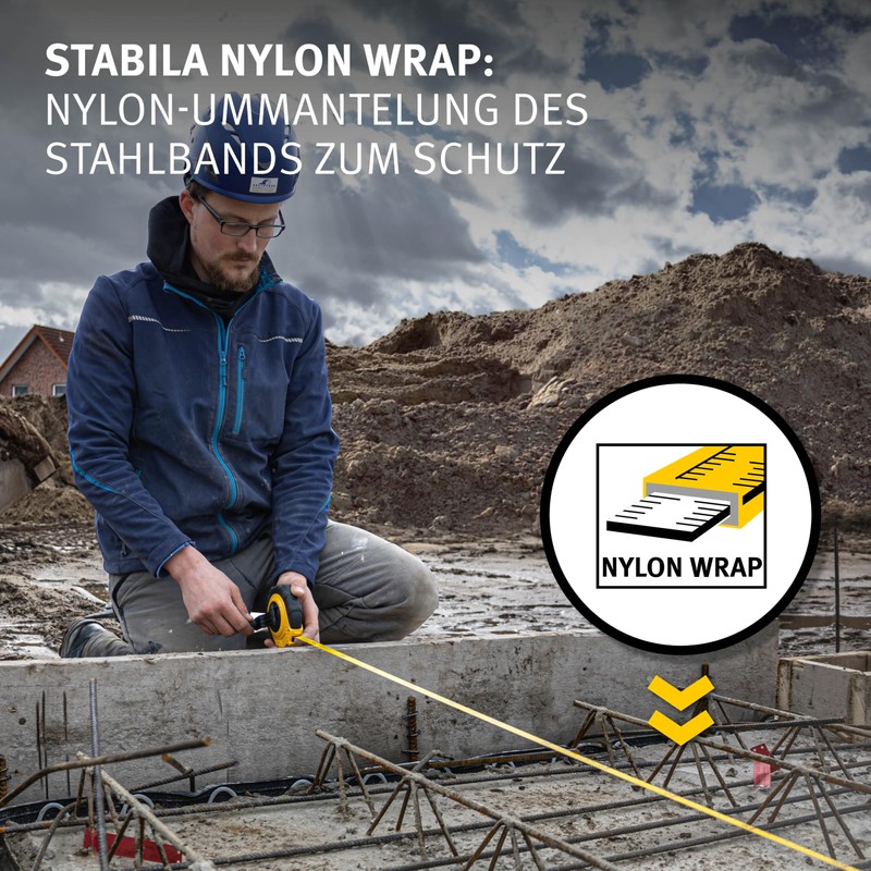 STABILA LBM 2000 Steel Capsule Tape Measure, 30 m, Steel