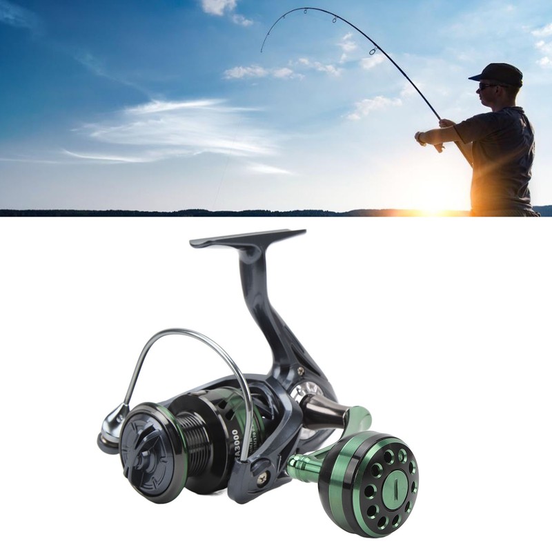 Metal HFA3000 Spinning Reel 13+1BB 5.2:1 Gear Ratio Spinning Fishing