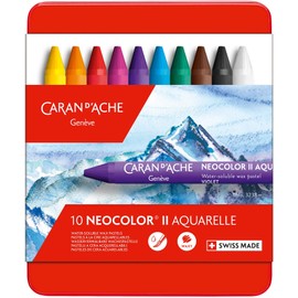 Caran d'Ache 7500.31 Creative Art Materials NeoColor II" Water Soluble Wax Pastel Set, Multi-Colour