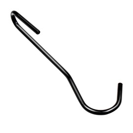 ESFUN 12 Pack Heavy Duty S Hooks, Black Pot Rack Holder Hanger Hooks Wire Shelf Hooks for Hanging Kitchen Utensils, Pots, Pans, Clothes, Towels, Plants with 90 Degree Twist Angled