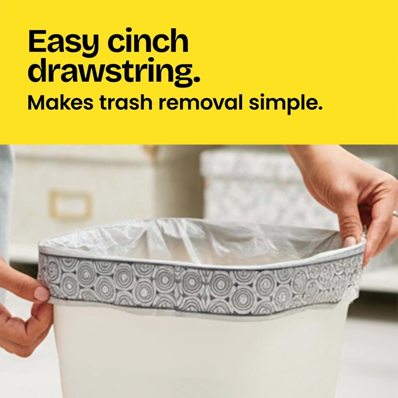 Glad Medium Trash Bags, 8 Gallon, Lemon Fresh Bleach Garbage