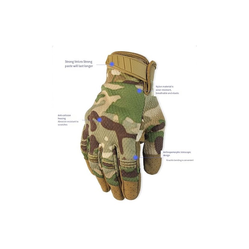 Full Finger Touch Screen Contact Gloves Hard Knuckle Cycling Biking
