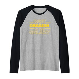 Best Obaasan in The Galaxy | Grandma in Japanese Funny Gifts Raglan Baseball Tee