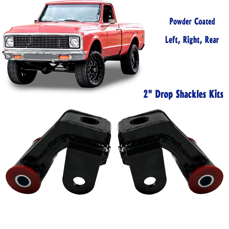 BST BSSP 2" Rear Lowering Shackles Compatible with 2003-2013 Dodge