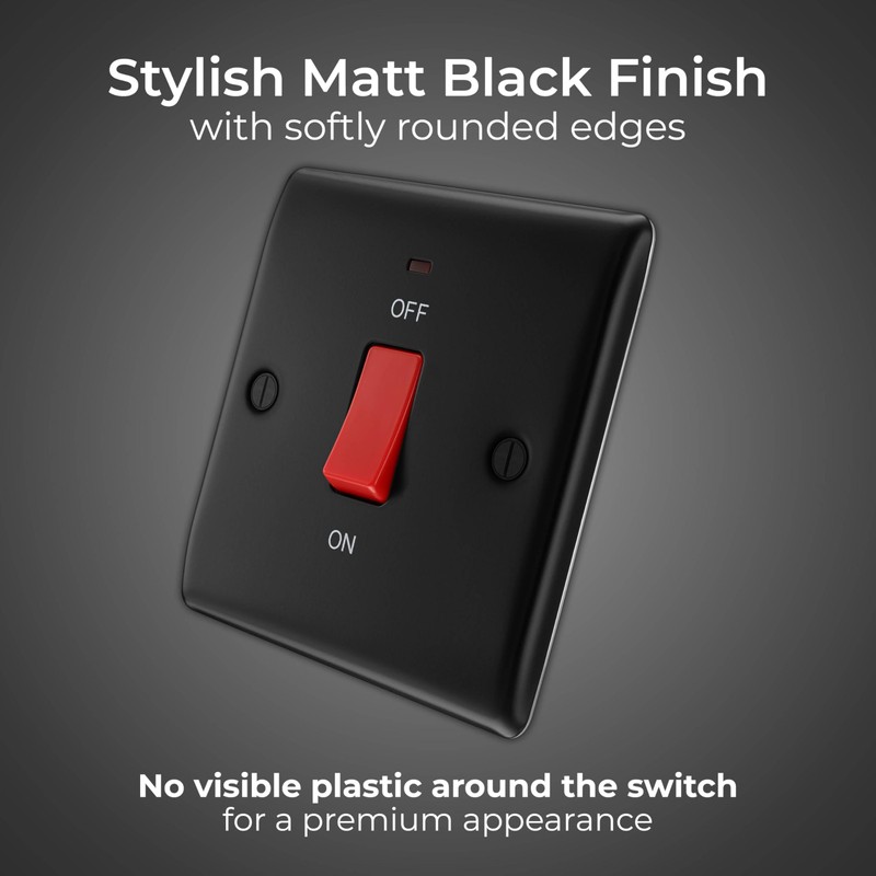 BG Electrical Cooker Control Switch Unit with LED Power Indicator,