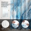 Sillsloso Blue Marble Shower Curtain for Bathroom Modern Ombre Abstract