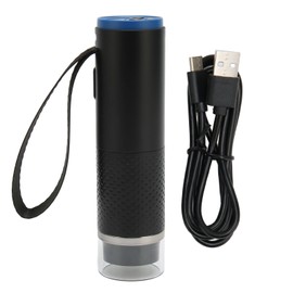 Wireless WiFi Microscope 2MP 50‑1000X Magnification Portable Wireless USB Digital Microscope with Lanyard for Phone Black
