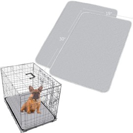 Dog Crate Mat and Washable Pee Pads for Dogs 2 Pack(30"X19"), Waterproof Dog Mat for Crate, Non-Slip Reusable Quilted Puppy Crate Training Pads, Fits 30 Inch Dog Crates