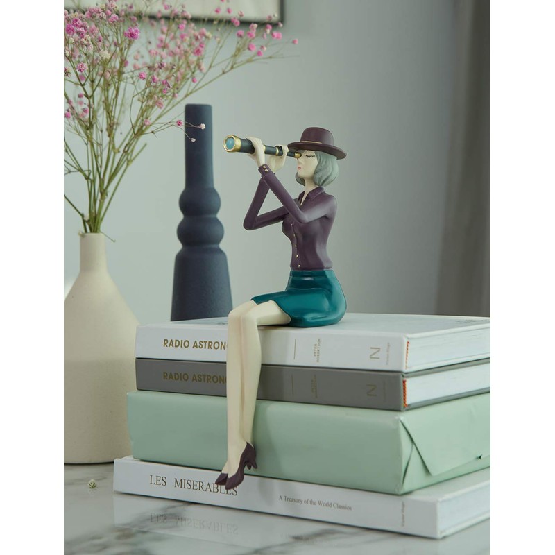 HAUCOZE Modern Home Decor Sculpture Woman Figurine Statue Table Centerpiece