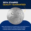3/8" x 8" (50 Pack) Galvanized Carriage Bolt Kit, Grade