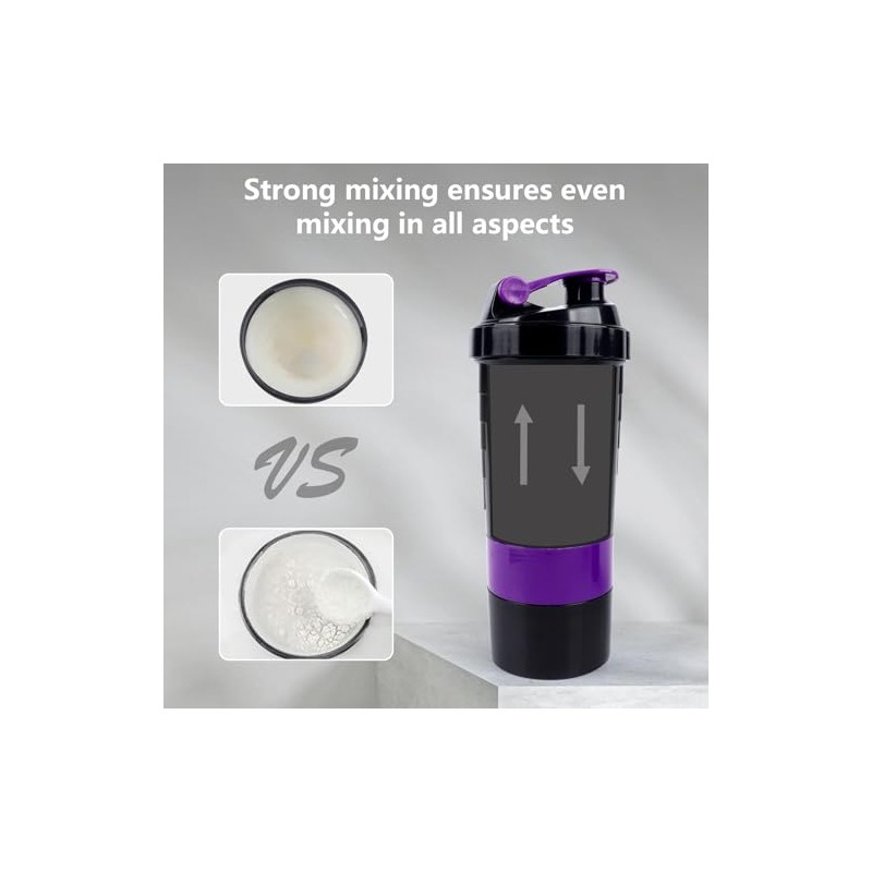 XTK 16oz Protein Shaker Bottle with Storage & Mix Ball