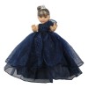 Muñeca Quinceañera Recuerdo 15 Años Azul Marino Petro 33 Cm