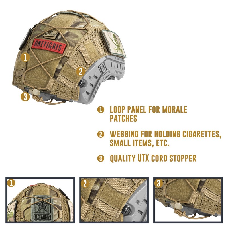 OneTigris Helmet Cover MC Helmet Protection for Fast PJ Type
