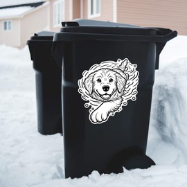 Extra Large 460mm 'Golden Retriever Swimming' Permanent Sticker Decal for Cars/Windows/Bins/Walls (DW00124535)