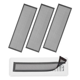 YOKIVE 4 Pcs Magnetic Floor Vent Covers, Floor Register Cover PVC Mesh Air Vent Screen Filters, Great for Home Floor, Wall, Ceiling, Catch Debris Hair Dust (Black, 14-Inch x 6-Inch)