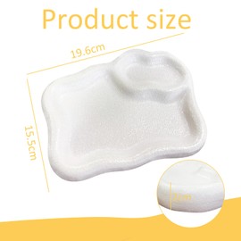 GZYYANG Jewellery Tray Ceramic Jewellery Tray Jewellery Plate Cloud Ring Bowl Ceramic Clouds Tray for Rings Earrings Necklaces Decorative Organiser Mother's Day Thanksgiving Bridesmaid Gifts