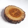 Celtic Tree of Life Tree Slice Incense Holder, Rustic Wooden