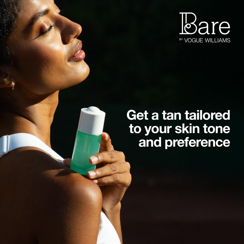 Bare By Vogue Face Tanning Drops - Medium/Dark, Customisable Sun-Kissed