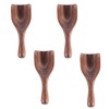 Gosknor 4pcs Wooden Scoops for Jars, 4.33x1.58 Inch Coffee Bean