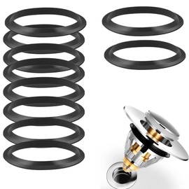QIUMING Pack of 10 Pop Up Replacement Seal Lip Seal Sealing Ring Seal for Sink Pop Up Seal and Valve for Kitchen Bathroom Sink Bathtub Drain Plug (39 mm)