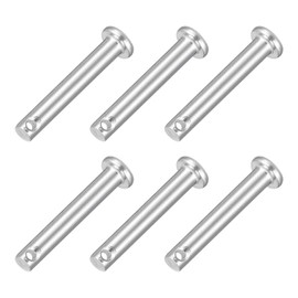 sourcing map 6Pcs M4 x 25mmSingle Hole Clevis Pins, 304 Stainless Steel Flat Head Clevis Pins Hitch Pin for Trailer Latch, Mechanics Repair, Furniture Installation, Industrial Equipment
