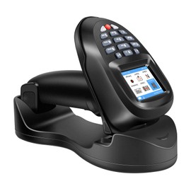 TroheStar Barcode Scanner 1D Wireless and Collector Portable Data Terminal Inventory Device Bar Code Reader PDT with TFT Color LCD Screen & USB Cradle