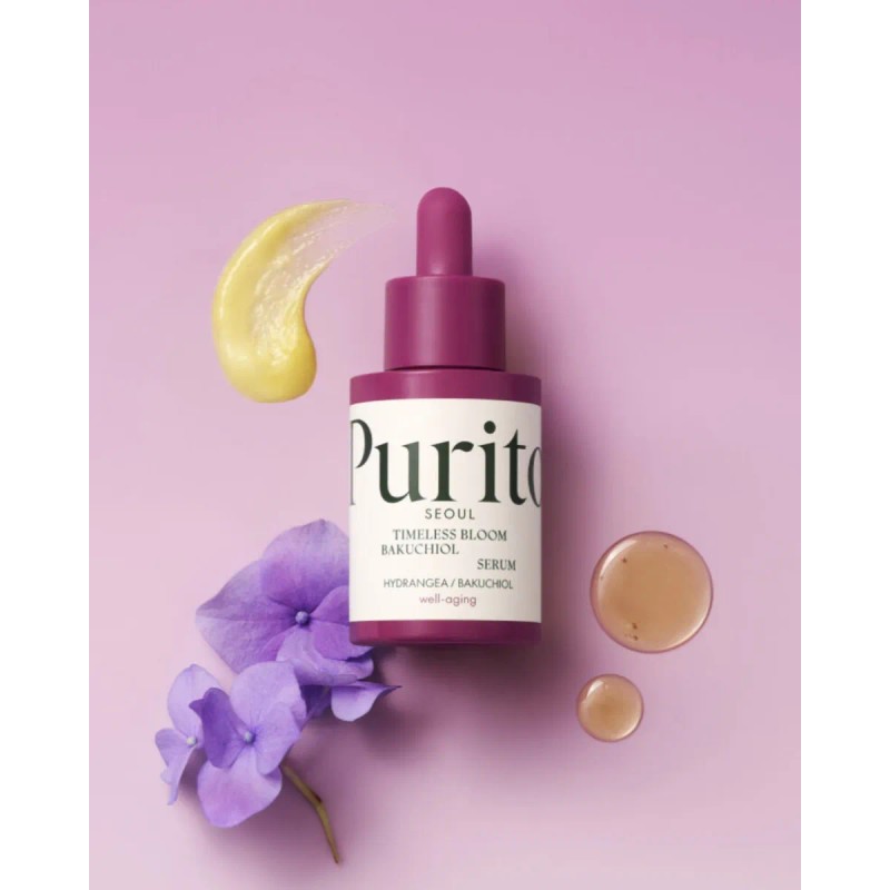 Purito Bakuchiol Timeless Bloom Sérum Revitalizante 30 ml K-Beauty Noche