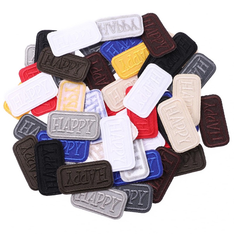 50pcs Random Assorted Styles Embroidered Patches, Sew On/Iron On Patch