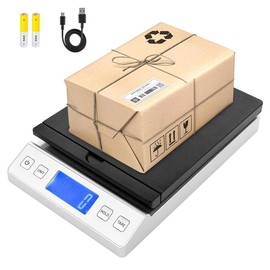 Digital Shipping Scale 66LB x 0.1oz Hold and Tare Function Accurate Postal Scale for Packages Includes Batteries and AC Adapter Reliable for Mail and Shipping