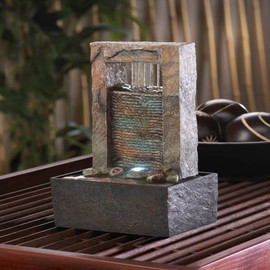 Smart Living Company 10016894 Water Pump Tabletop Gardencascading Fountain with Soft Glowing Light, Multicolor