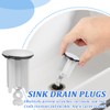 Set of 2 Universal Sink Plugs, Adjustable Drain Plugs, Sealing