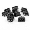 sourcing map 10 Pcs Panel Mount Male IEC320 C8 Power